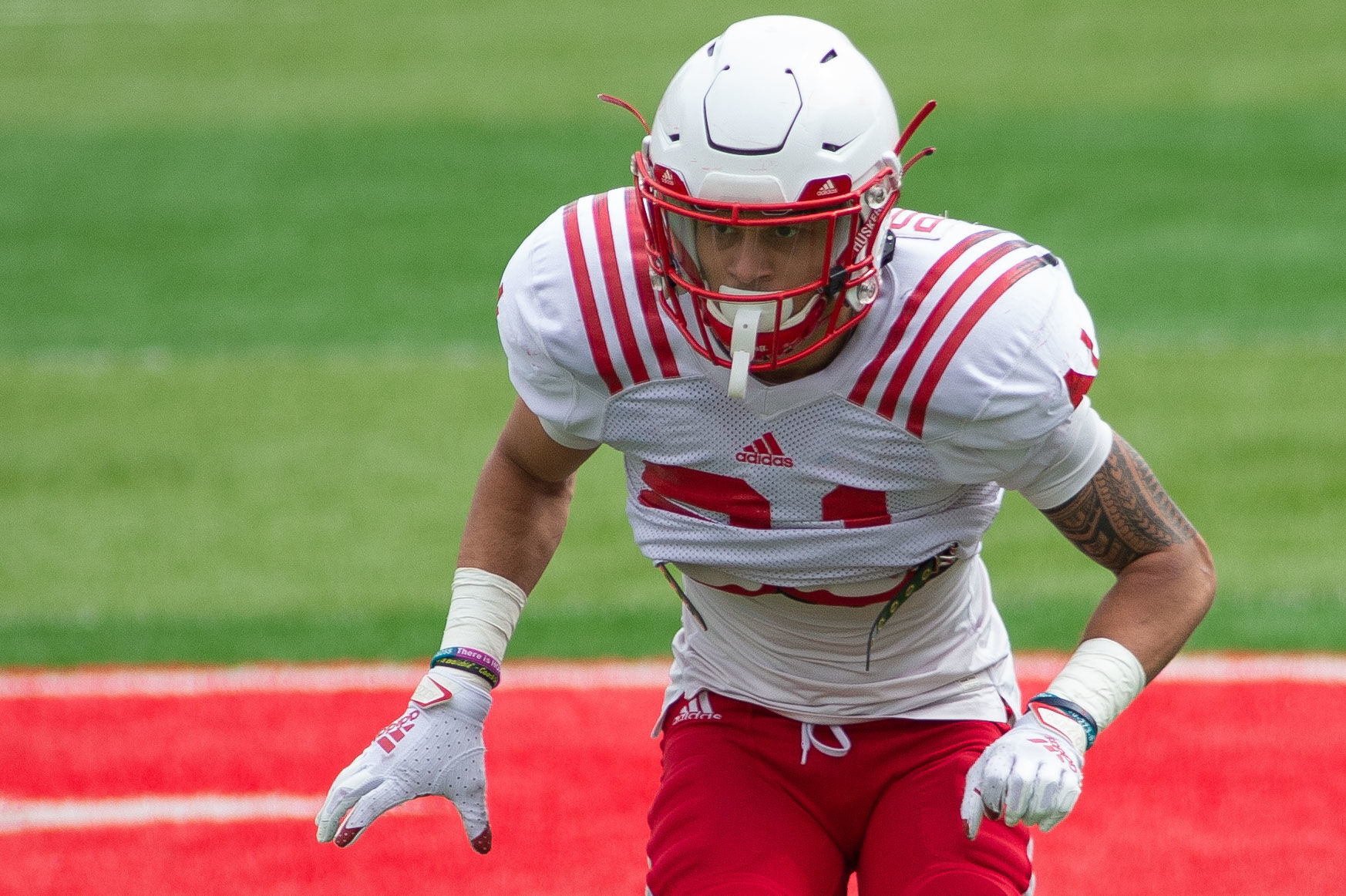 Nebraska football practice, 4.17